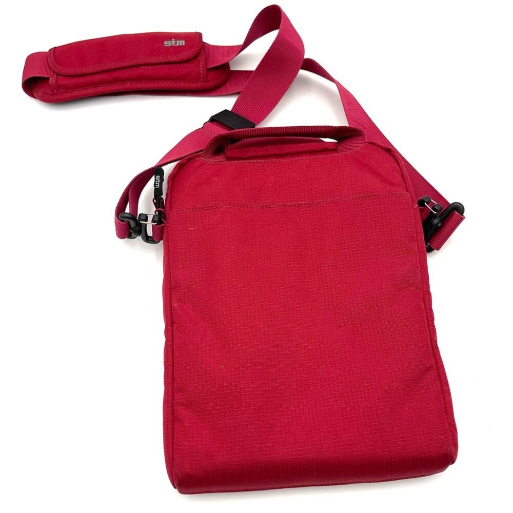 STM AUSTRALIA Laptop/IPad Travel Shoulder Bag padded interior red wine color MED - Picture 5 of 10